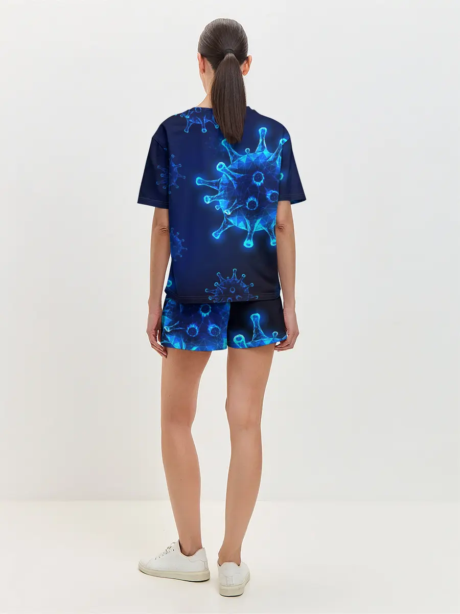 Женская пижама с шортами / Warning nCoV2019