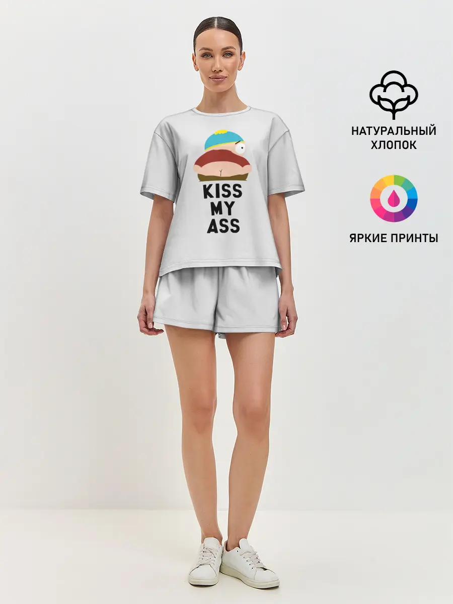 Женская пижама с шортами / Kiss My Ass