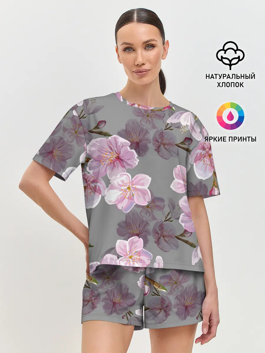 Женская пижама с шортами / САКУРА