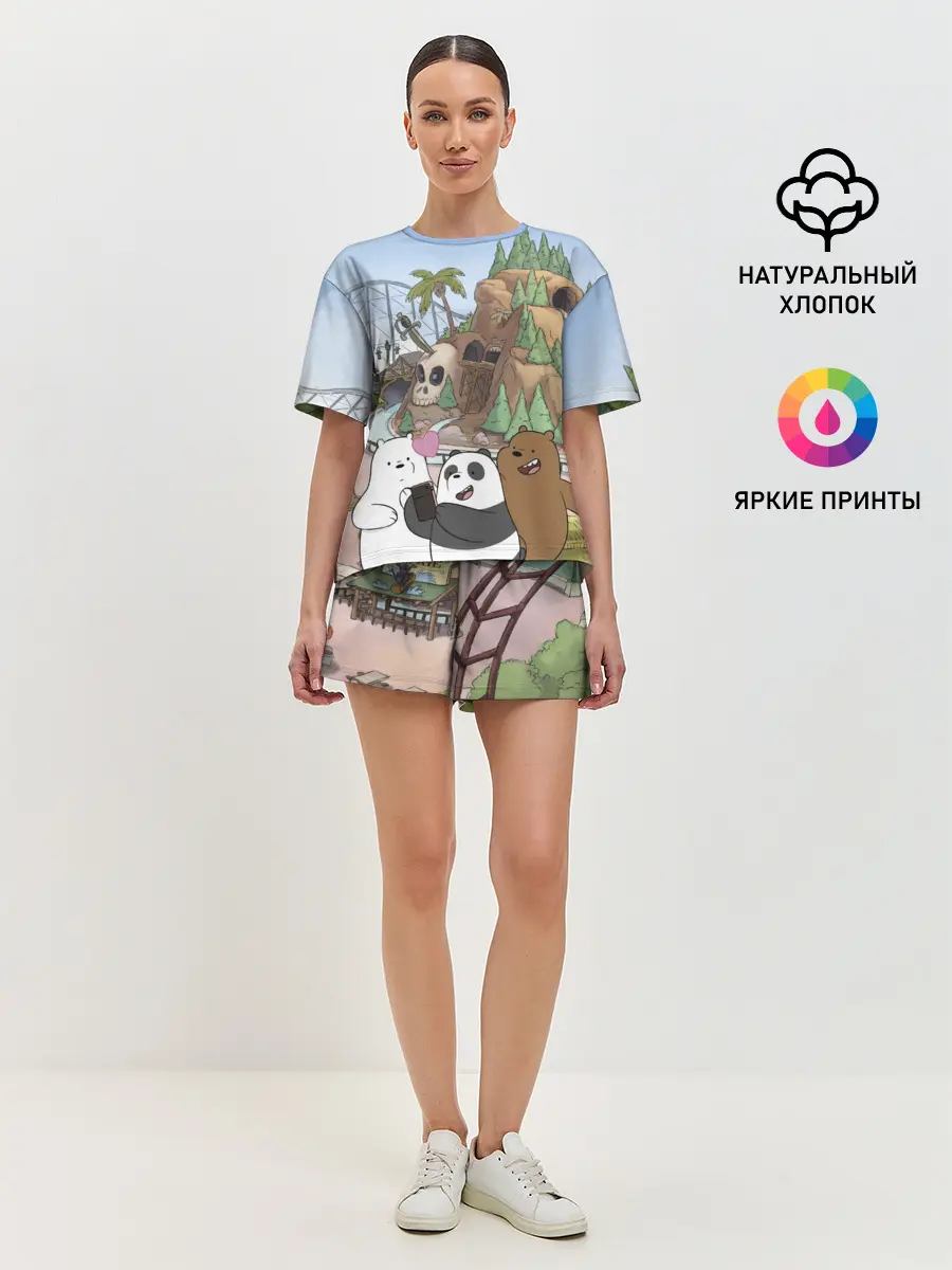 Женская пижама с шортами / Вся правда о медведях. Селфи