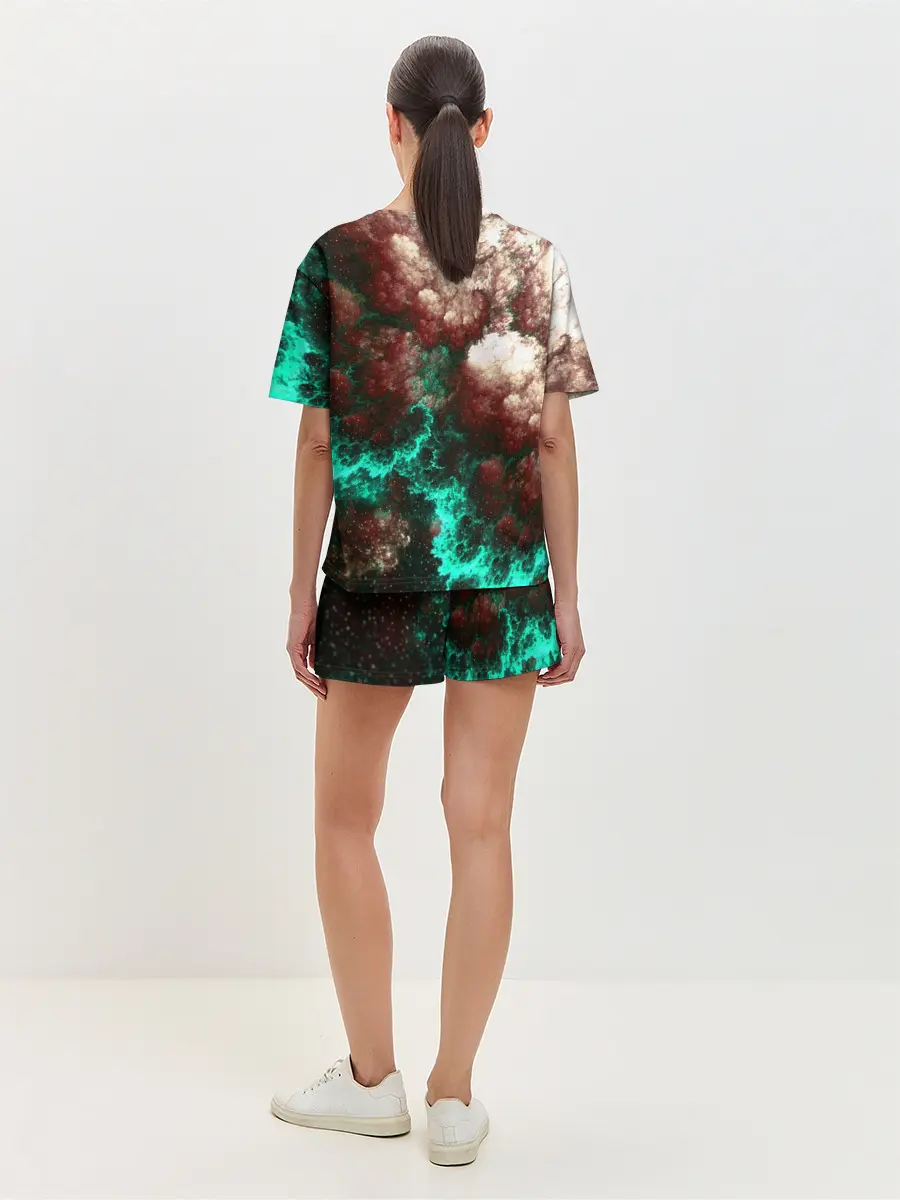 Женская пижама с шортами / НЕОНОВЫЙ КОСМОС