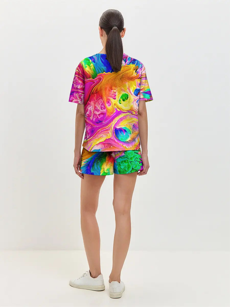 Женская пижама с шортами / TIE DYE | ЯРКИЕ КРАСКИ