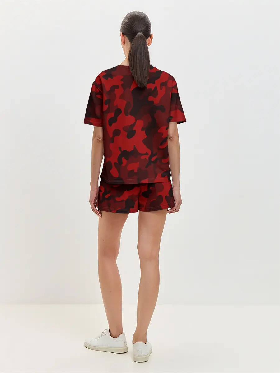 Женская пижама с шортами / RED MILITARY | КРАСНЫЙ КАМУФЛЯЖ