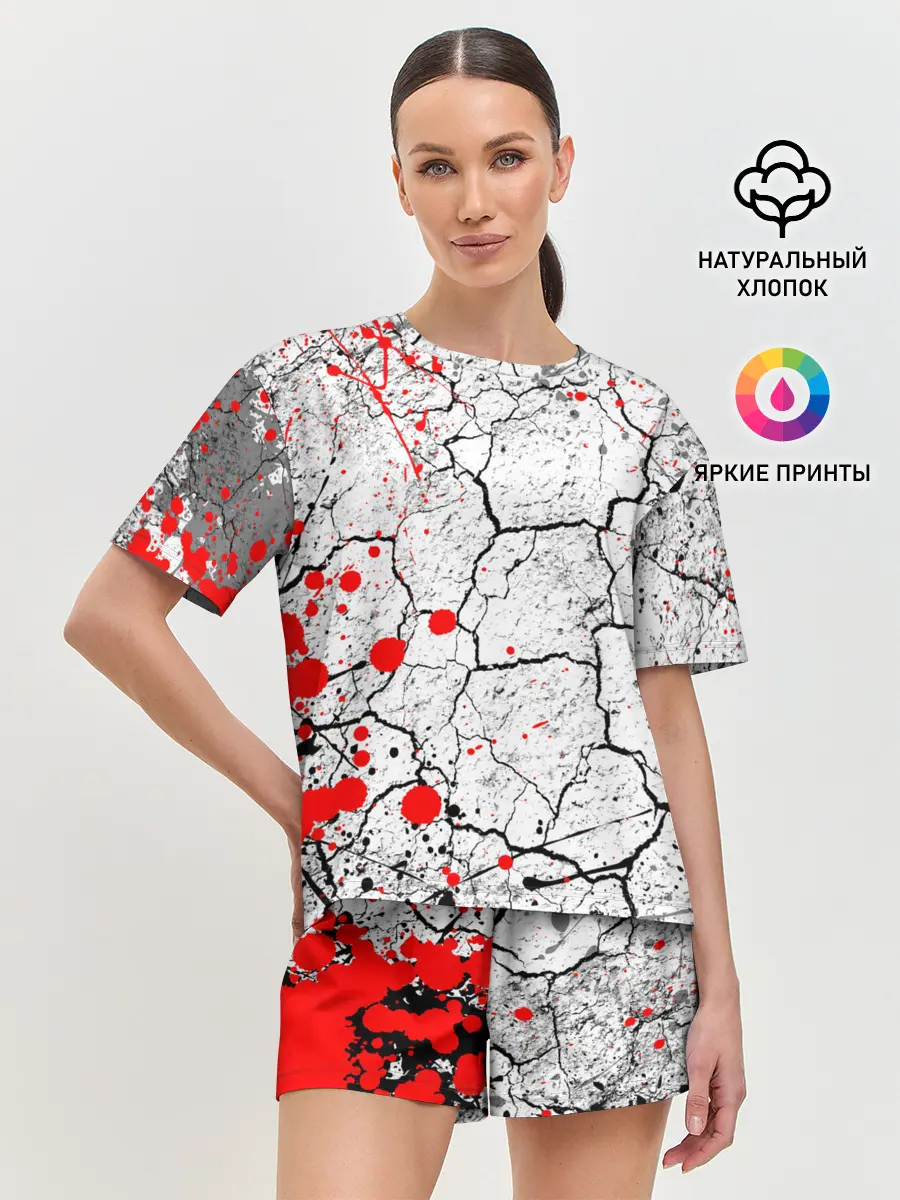 Женская пижама с шортами / КРОВАВЫЙ ГРАНЖ | BLOODY GRUNGE