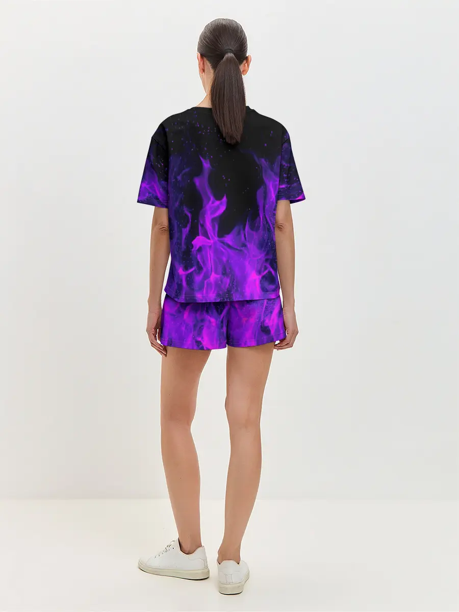 Женская пижама с шортами / ФИОЛЕТОВЫЙ ОГОНЬ | PURPLE FIRE