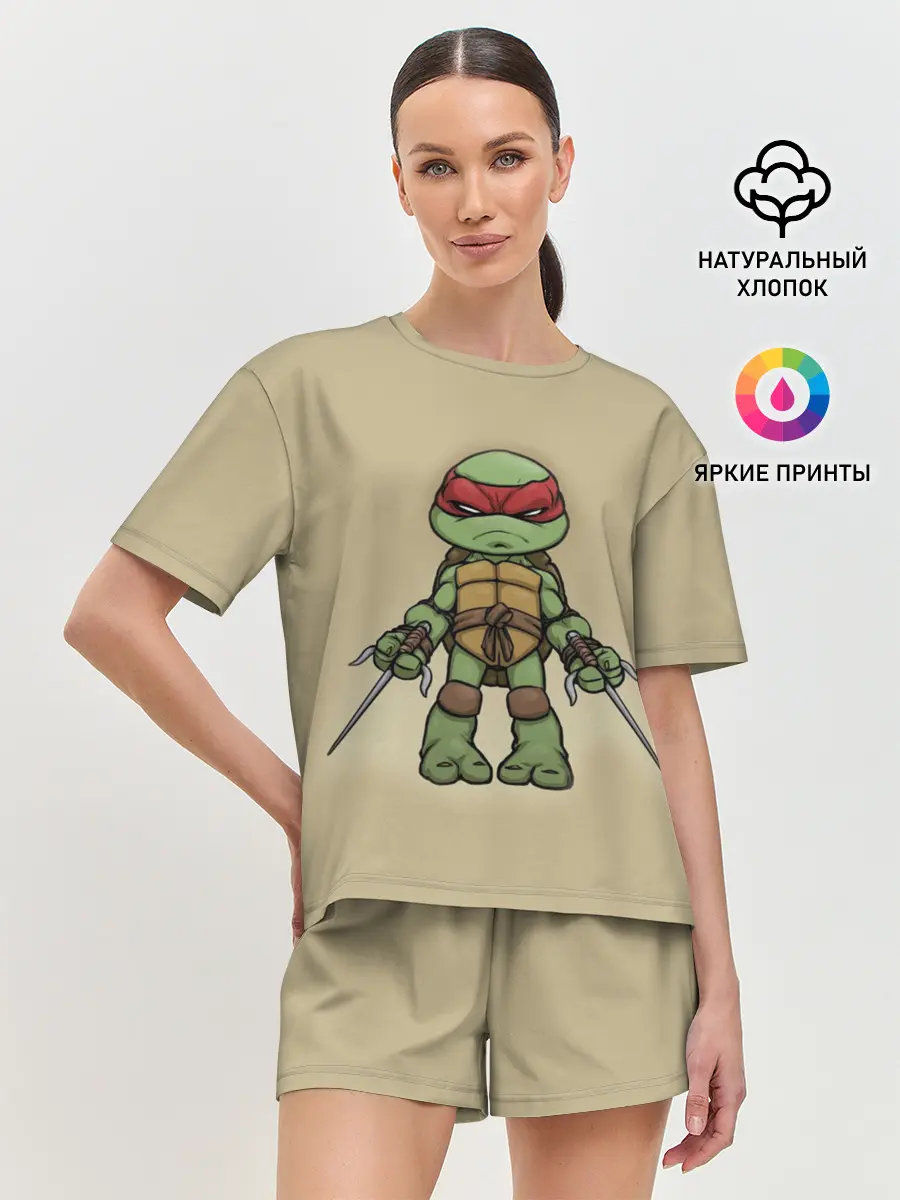 Женская пижама с шортами / ЧЕРЕПАШКИ - НИНДЗЯ