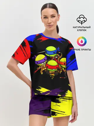 Женская пижама с шортами / Ниндзя Супер Черепашки