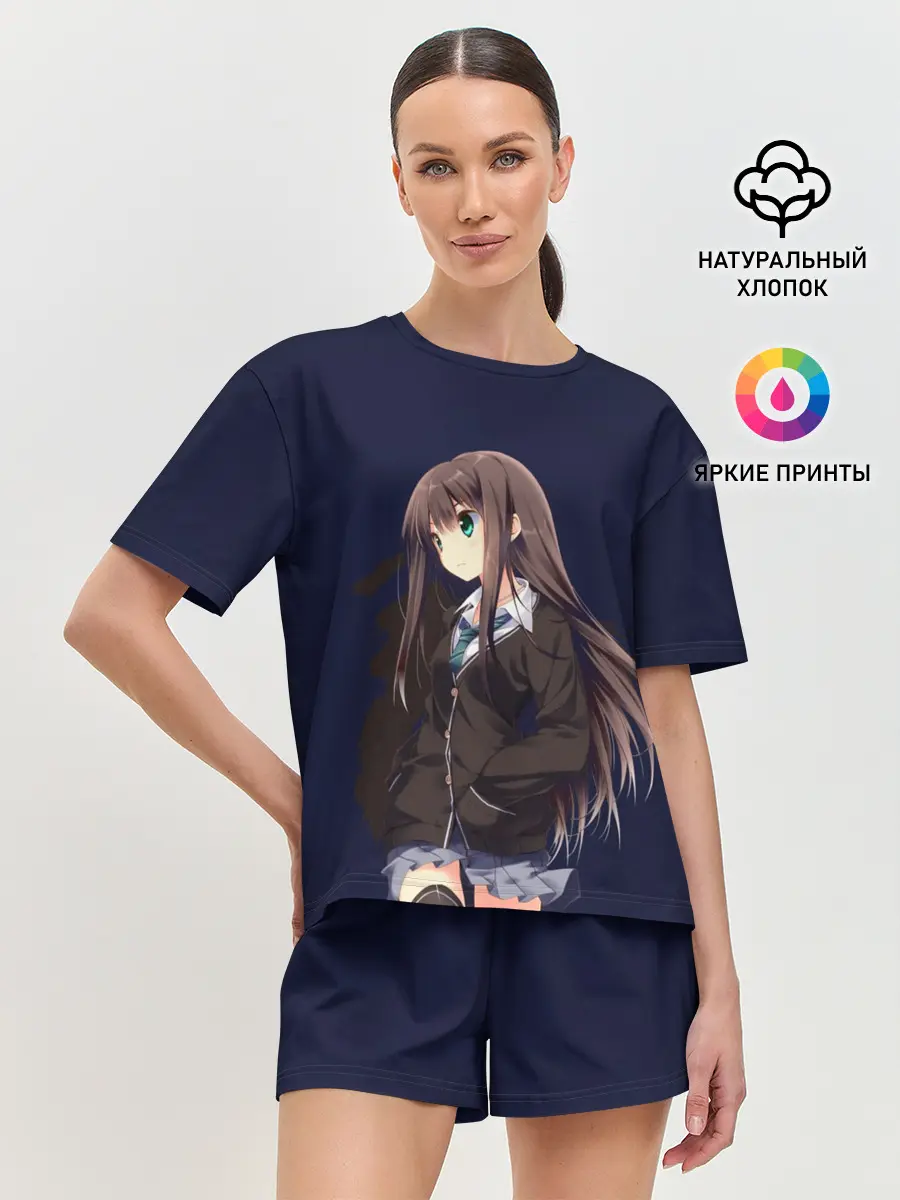 Женская пижама с шортами / Школьная Тян