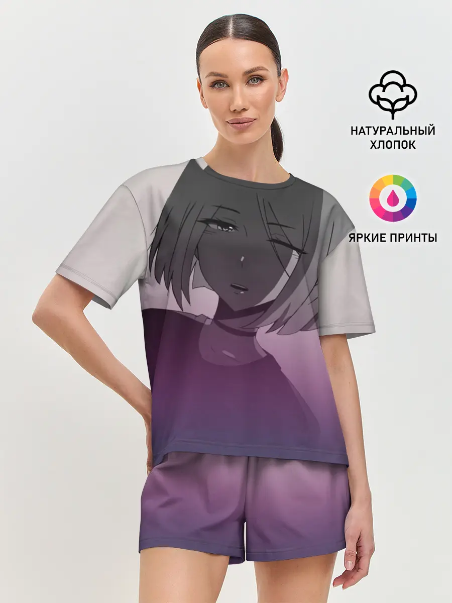 Женская пижама с шортами / Аниме девочка в тумане