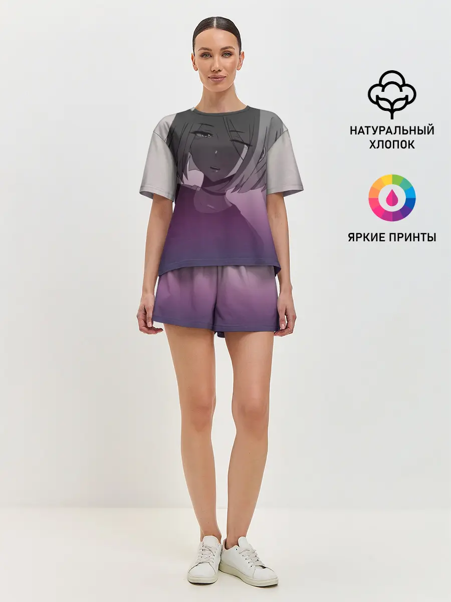 Женская пижама с шортами / Аниме девочка в тумане