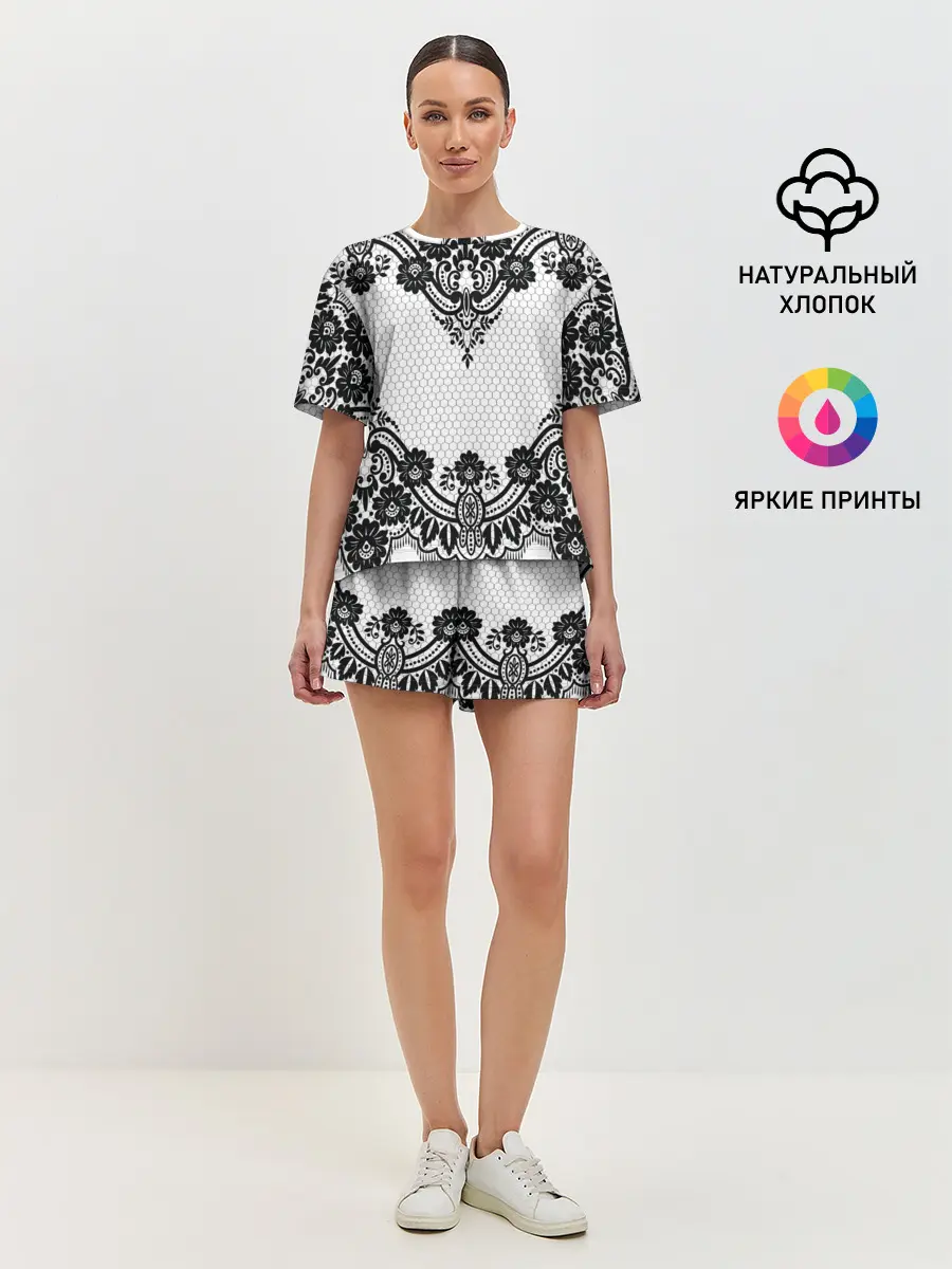 Женская пижама с шортами / КРУЖЕВА | WEAVING