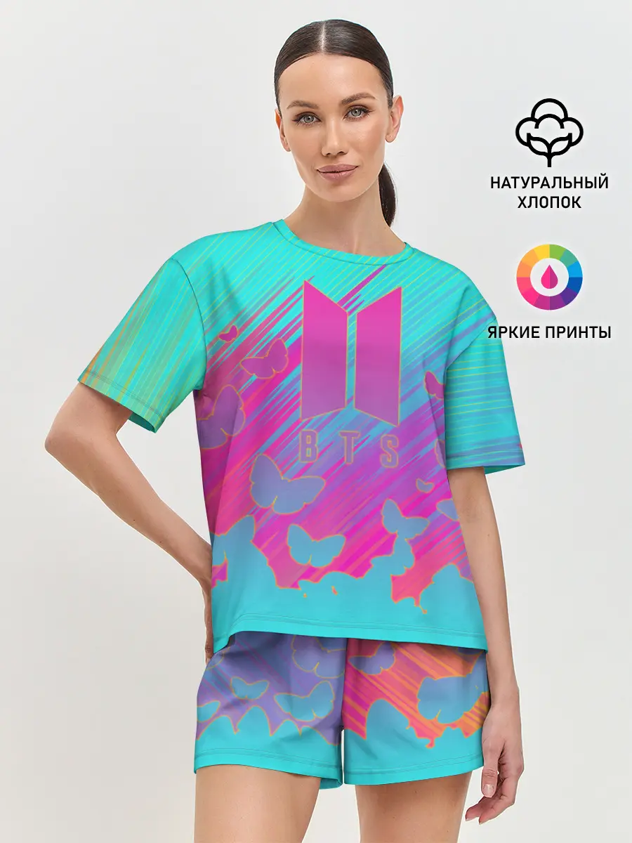 Женская пижама с шортами / BTS
