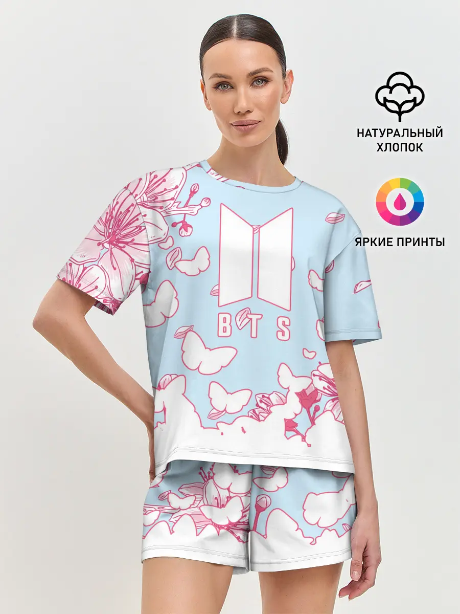 Женская пижама с шортами / BTS