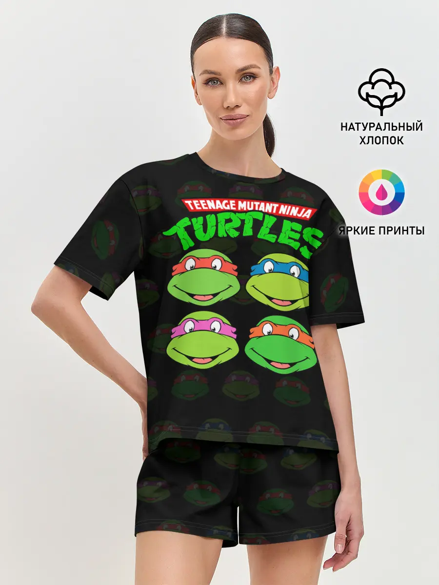 Женская пижама с шортами / Черепашки-Ниндзя