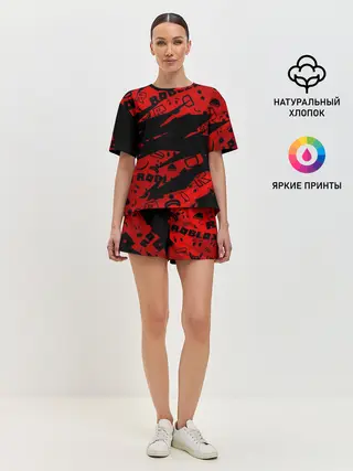 Женская пижама с шортами / Roblox