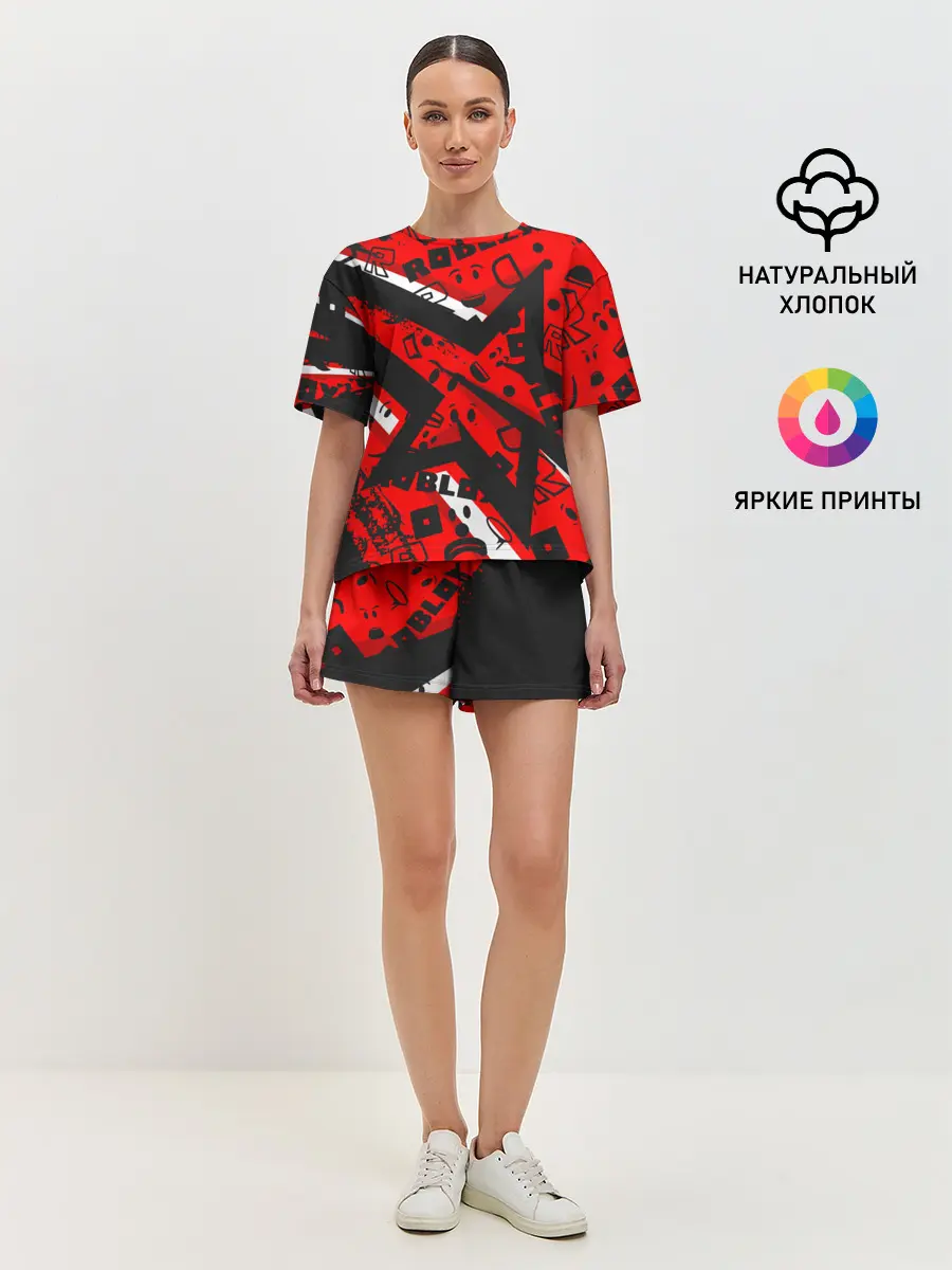 Женская пижама с шортами / Roblox