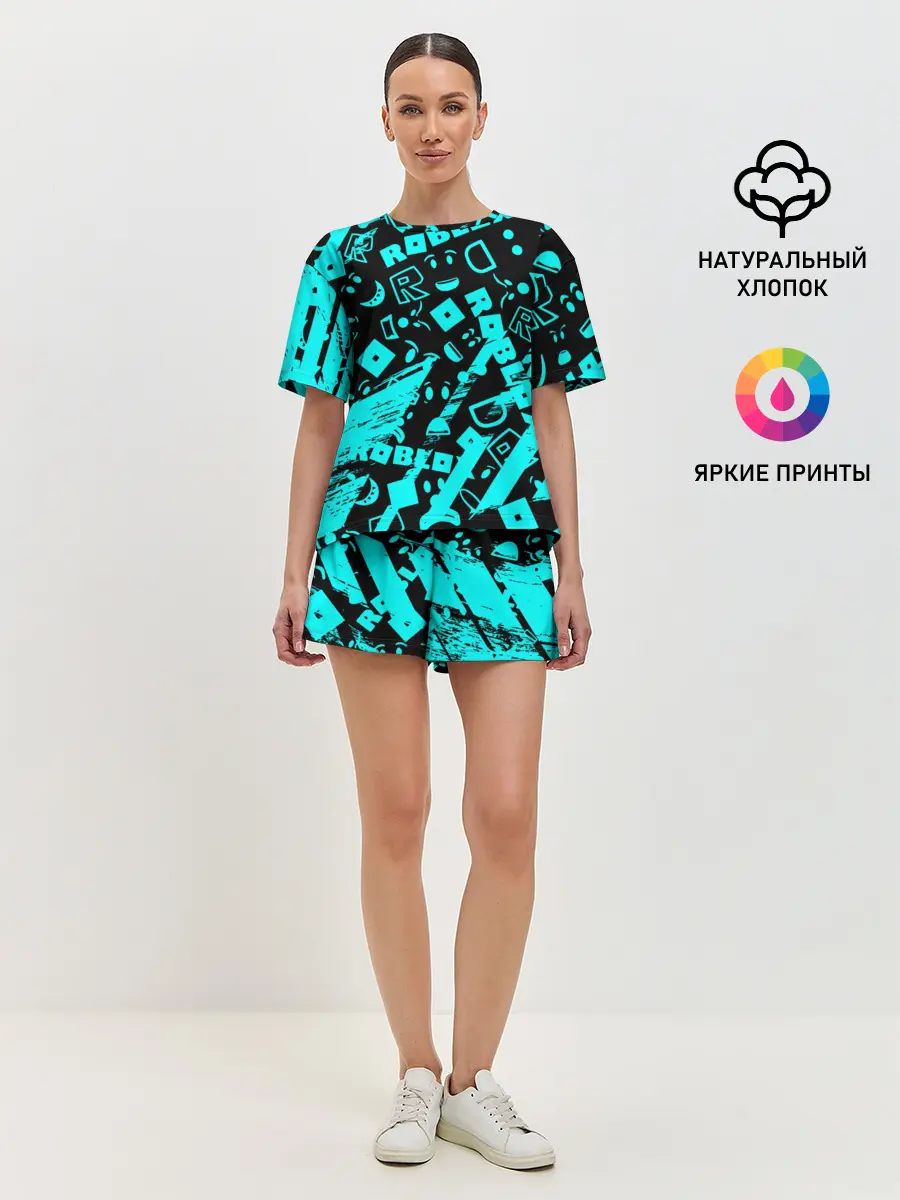 Женская пижама с шортами / Roblox