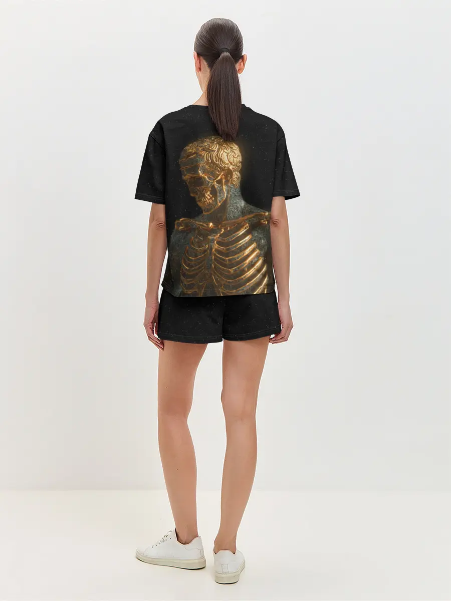 Женская пижама с шортами / Скелет В Золоте