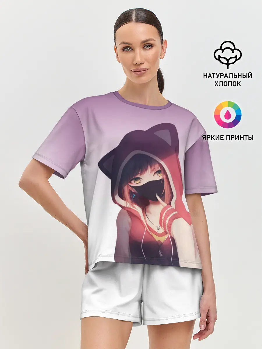 Женская пижама с шортами / Аниме. Маска