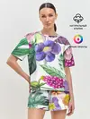 Женская пижама с шортами / Цветы