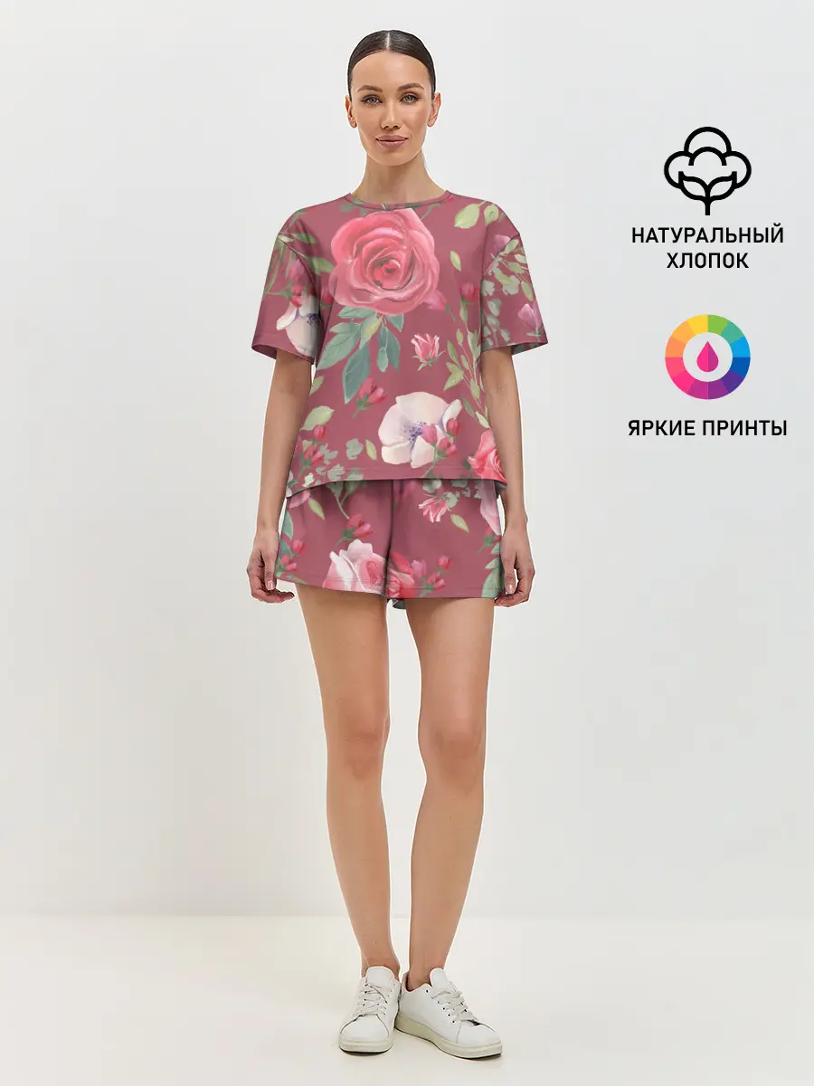 Женская пижама с шортами / rose