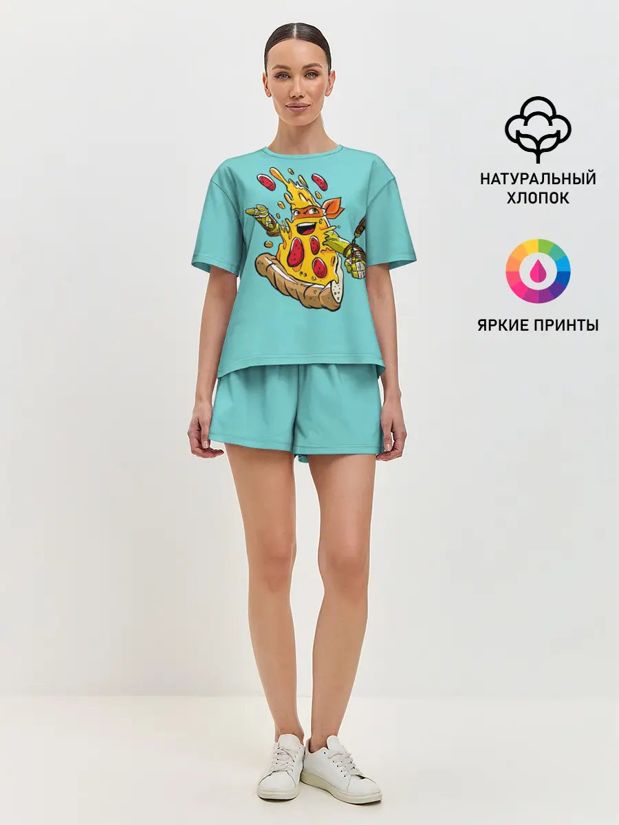 Женская пижама с шортами / PIZZA TIME