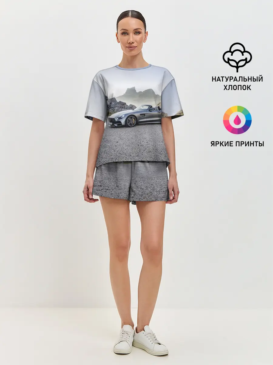 Женская пижама с шортами / Mercedes V8 Biturbo