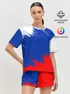 Женская пижама с шортами / РОССИЯ ТРИКОЛОР