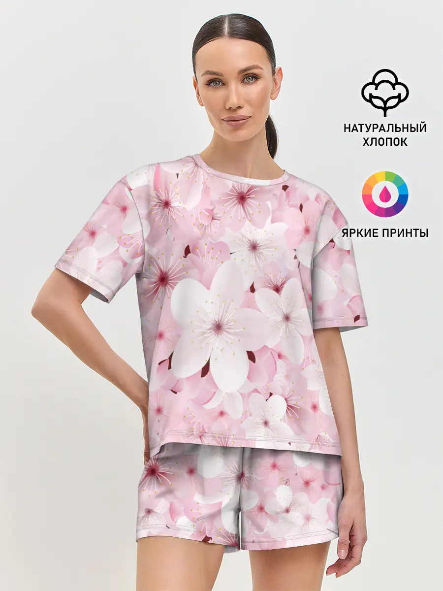 Женская пижама с шортами / САКУРА