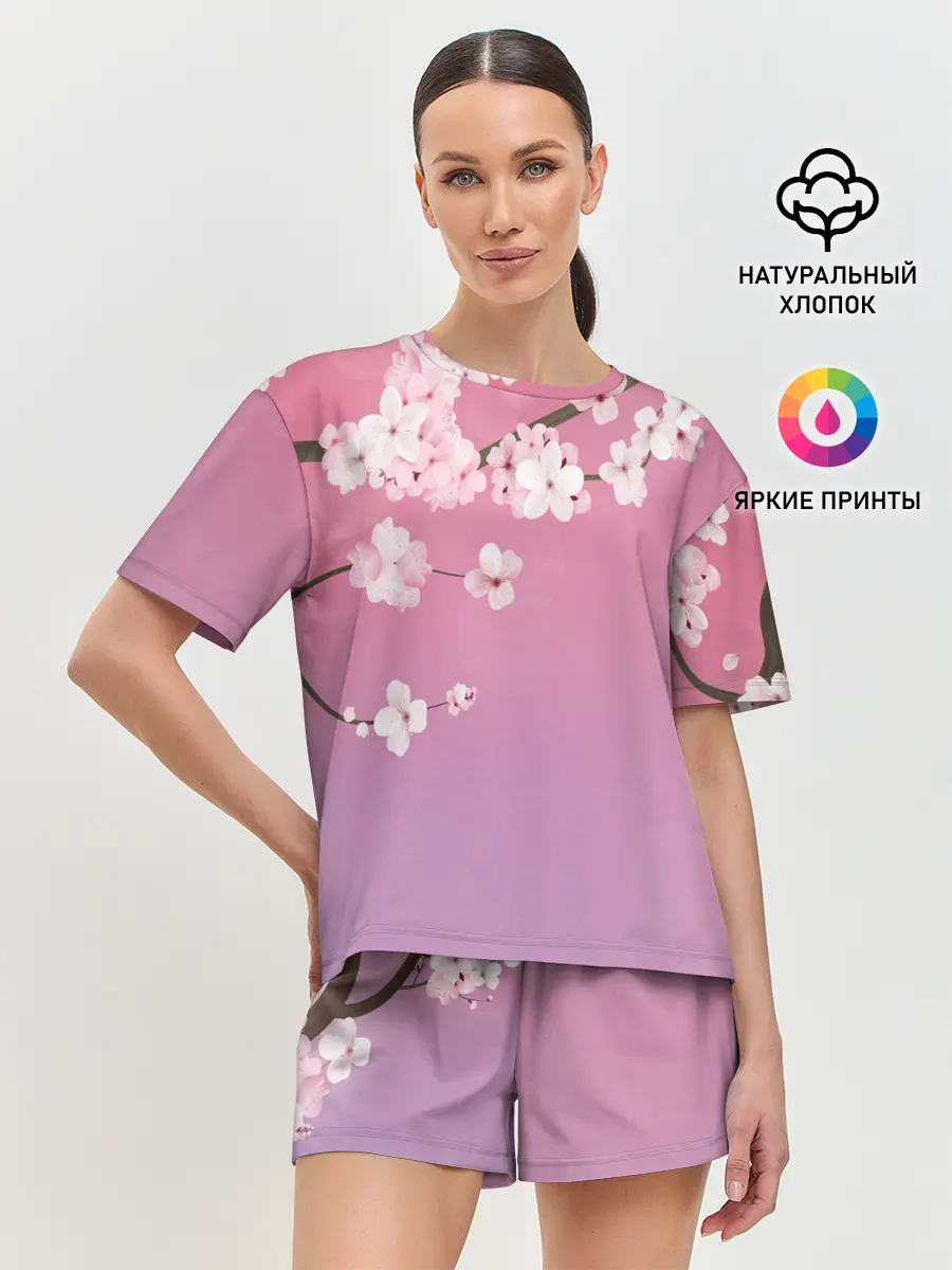 Женская пижама с шортами / САКУРА | SAKURA