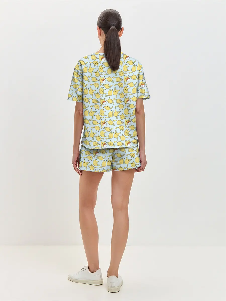 Женская пижама с шортами / Пикачу.