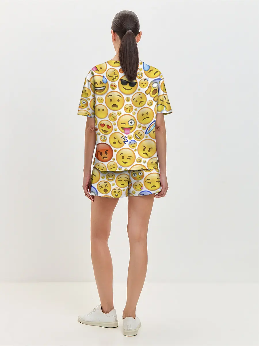 Женская пижама с шортами / Смайлы.