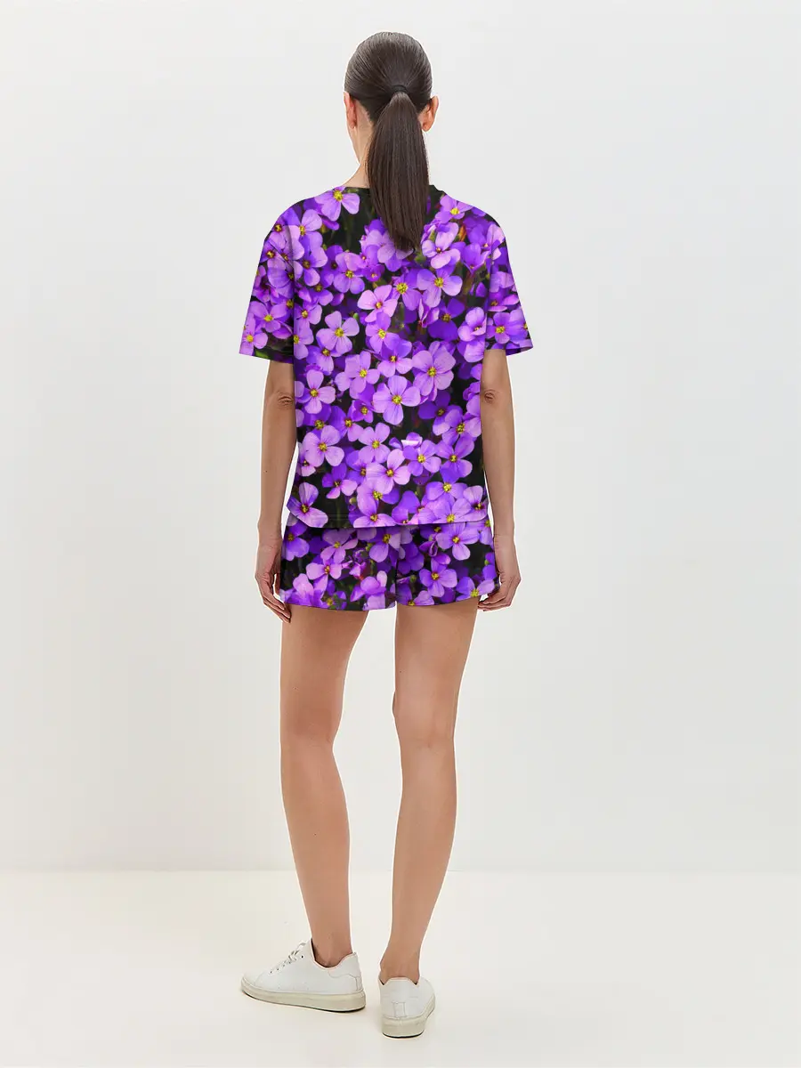 Женская пижама с шортами / Сирень