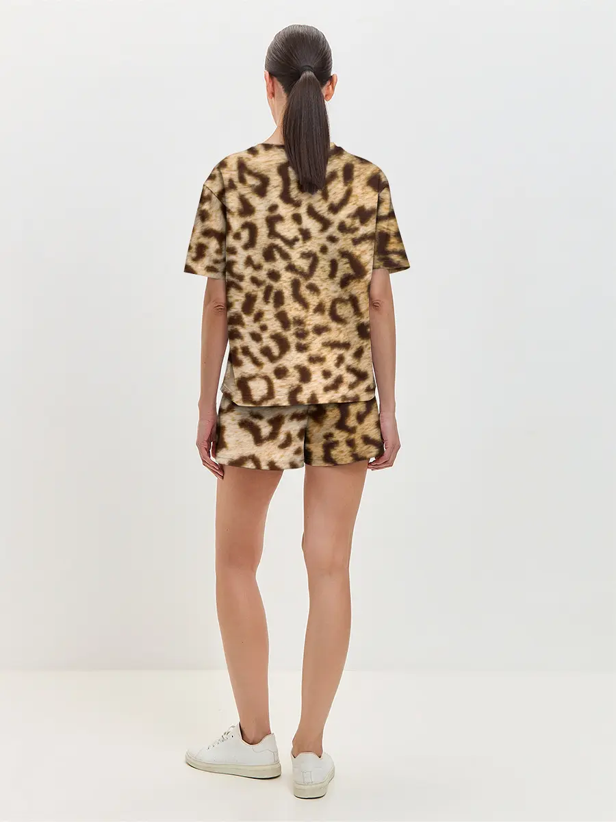 Женская пижама с шортами / Леопард