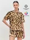 Женская пижама с шортами / Леопард