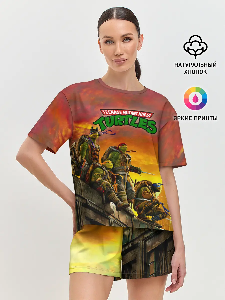 Женская пижама с шортами / Черепашки - ниндзя