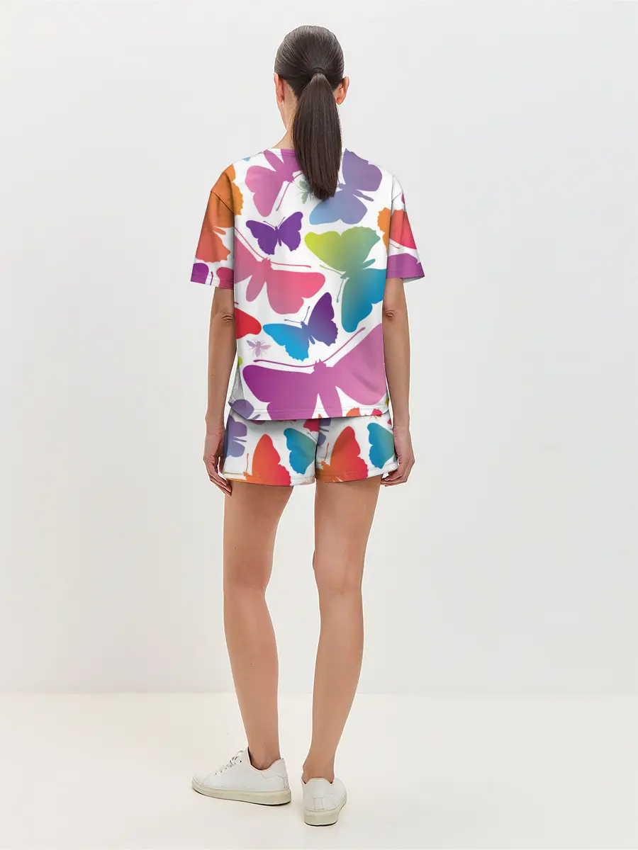Женская пижама с шортами / БАБОЧКИ ПАТТЕРН | BUTTERFLY PATTERN