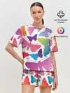 Женская пижама с шортами / БАБОЧКИ ПАТТЕРН | BUTTERFLY PATTERN