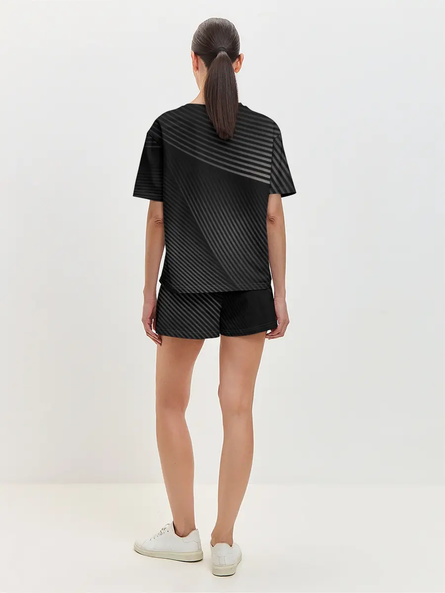 Женская пижама с шортами / МЕТАЛЛИЧЕСКИЕ ПОЛОСЫ / METAL STRIPS