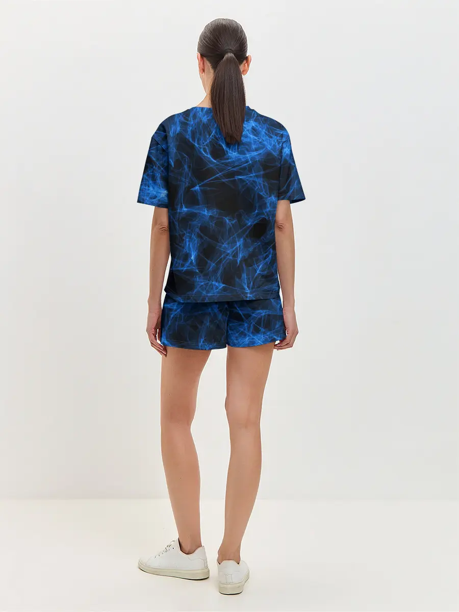 Женская пижама с шортами / NEON SMOKES STRIPES