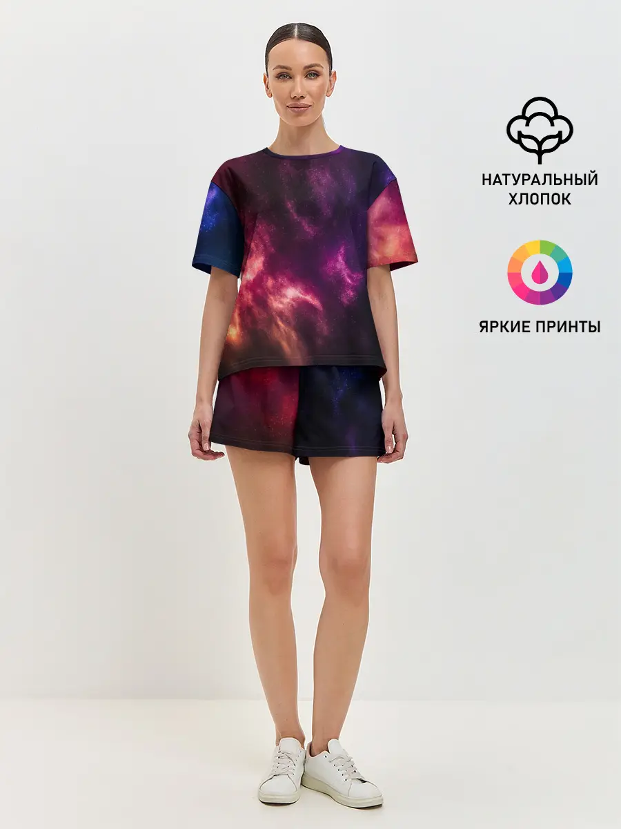 Женская пижама с шортами / КОСМОС