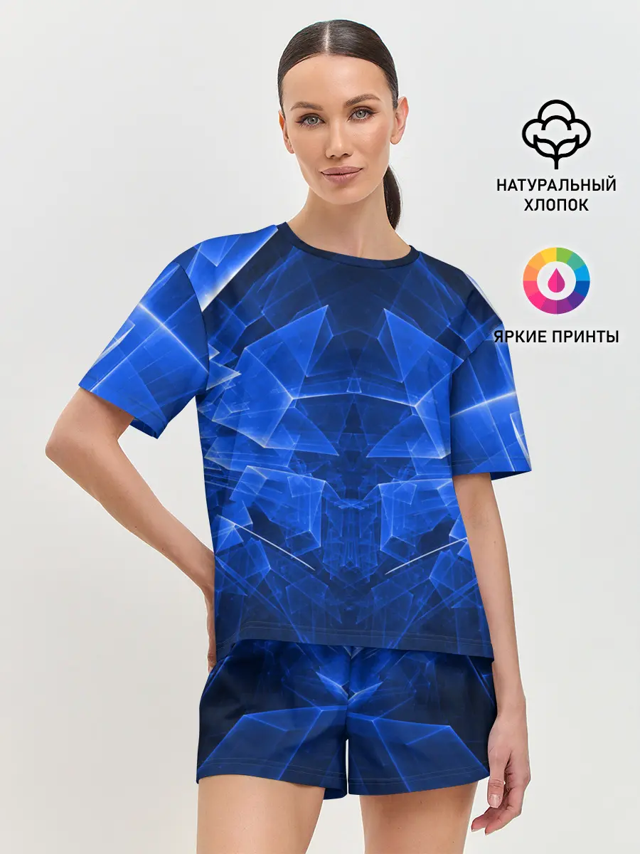 Женская пижама с шортами / СИНЯЯ БРОНЯ