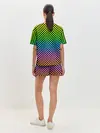 Женская пижама с шортами / РАДУЖНАЯ ШАХМАТКА