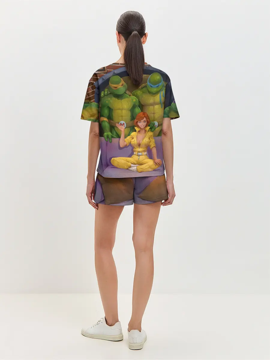 Женская пижама с шортами / ЧЕРЕПАШКИХАБ