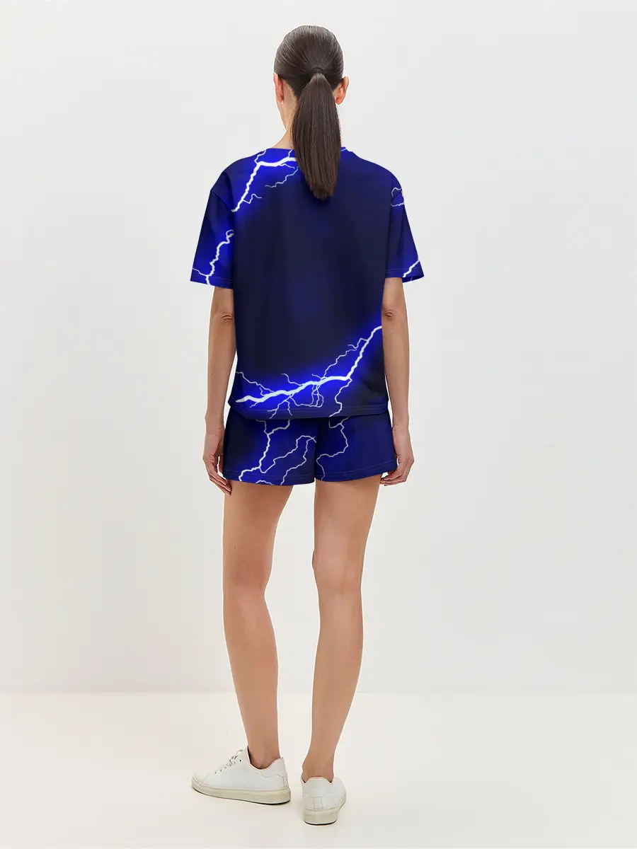 Женская пижама с шортами / СИНИЕ МОЛНИИ