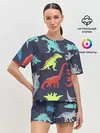 Женская пижама с шортами / Динозавры
