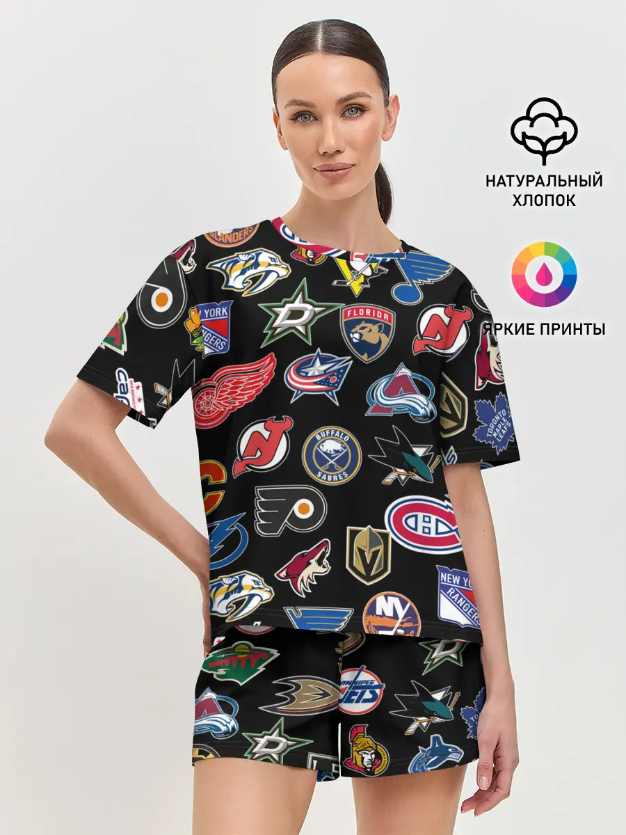 Женская пижама с шортами / NBA PATTERN