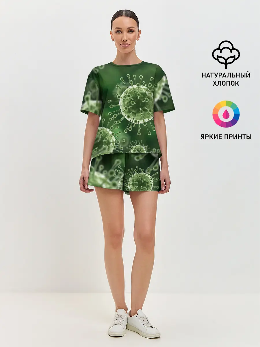 Женская пижама с шортами / COVID-19