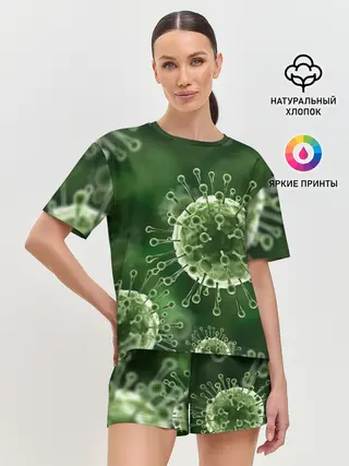 Женская пижама с шортами / COVID-19