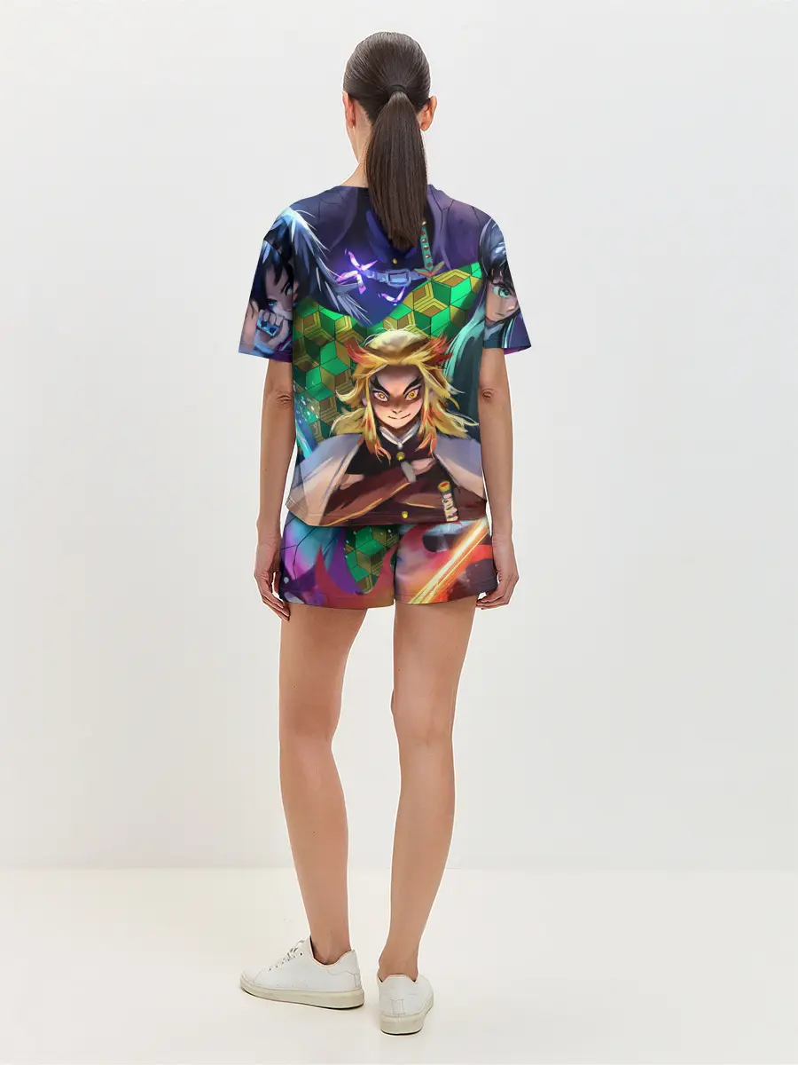 Женская пижама с шортами / Герои Demon Slayer постер